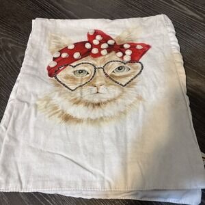 Domain Cat Table Runner‎ Retro Whimsical  5 1/2 Ft